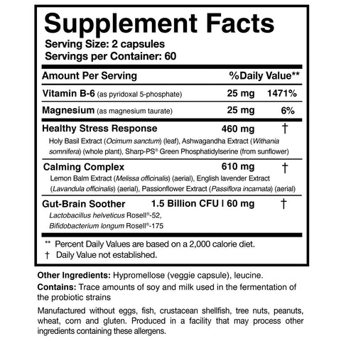 AnxiaEase Supplement facts