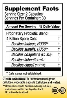 MegaSporebiotic ingredients